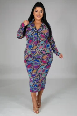 Plus Size Women V-neck Printed Long Sleeve Dress 13 Plus Size Women V-neck Printed Long Sleeve Dress -Plus Size Dresses Shop 010a813fc18c29d6
