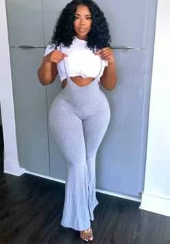 Plus Size Women Solid Casual Overalls -Plus Size Dresses Shop 01e098148d2804b4