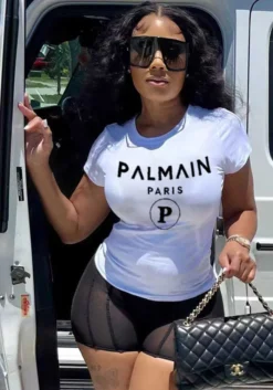 Plus Size Women Letter Print T-Shirt -Plus Size Dresses Shop 0234a2e16e67ad8f