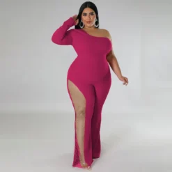Plus Size Women's Sexy Beaded Jumpsuit -Plus Size Dresses Shop 0240aa96f9093ab6