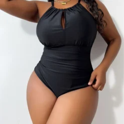 Women Sexy Solid Bikini One-piece Swimwear -Plus Size Dresses Shop 0356413d20305737