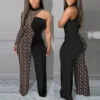 Sexy Contrast Patchwork Fashion Print Jumpsuit -Plus Size Dresses Shop 039afee4e1707806