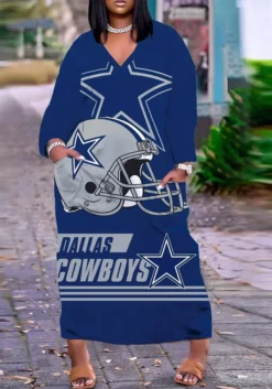 Casual Plus Size Long Sleeve Print Dress -Plus Size Dresses Shop 03bad37c7a9e95d0