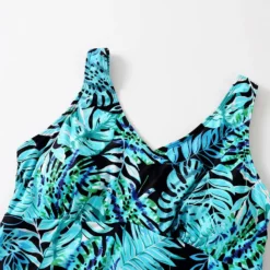 Printed Feminine One-Piece Plus Size Swimsuit -Plus Size Dresses Shop 04c404e3ef7fbea4