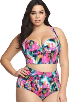 Sexy High Waist Plus Size Two Piece Bikini Swimsuit -Plus Size Dresses Shop 05537f8677d7271f