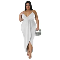 Women'S Solid Straps Sleeveless V-Neck Party Dress -Plus Size Dresses Shop 069db1fc8d2b10fc