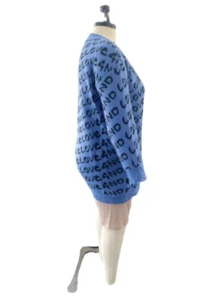 Plus Plus Size Women's Knitting Letter Ripped Sweater Maxi Sweater -Plus Size Dresses Shop 06d3ad93d5c677ea