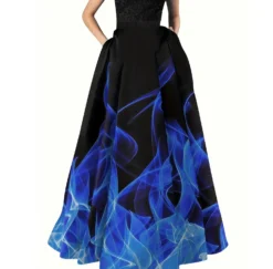 Women Floral Print Elegant Loose Skirt -Plus Size Dresses Shop 06d4216b6acd6774