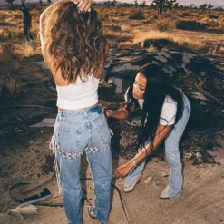 Women's Pants Sexy Baggy Plus Size Pants Casual Butt Hole Lace-Up Denim Pants -Plus Size Dresses Shop 08e6dceab6f77b0a