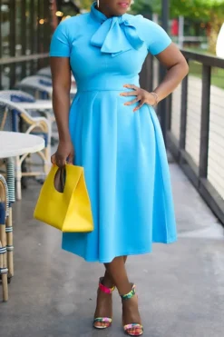 Plus Size Women Casual Pocket Short Sleeve Dress -Plus Size Dresses Shop 0a723670c76cd668