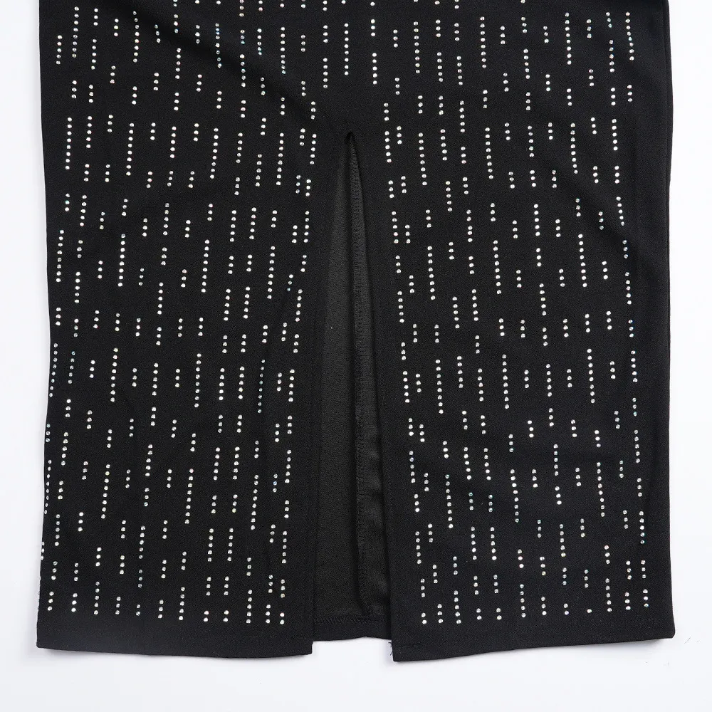 Africa Plus Size Women's Beaded V-Neck Bodycon Chic Elegant Dress 16 Africa Plus Size Women's Beaded V-Neck Bodycon Chic Elegant Dress - Image 14