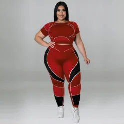Plus Size Women's Sports Tight Fitting Yoga Two Piece Pants Set 36 Plus Size Women's Sports Tight Fitting Yoga Two Piece Pants Set -Plus Size Dresses Shop 0bb4ef337a0de442