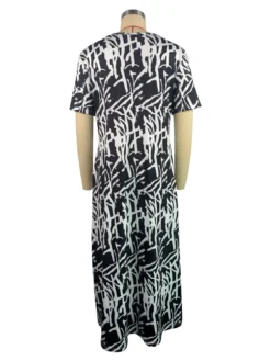 Plus Size Women Abstract Print Black And White Casual Loose Dress 16 Plus Size Women Abstract Print Black And White Casual Loose Dress -Plus Size Dresses Shop 107e1ec86756c262