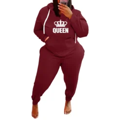 Plus Size Women's Sports Hoodies Pants Casual Two-Piece Set -Plus Size Dresses Shop 1174da8aaa246475