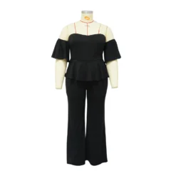 Women'S Sexy Off-Shoulder Short-Sleeve Wide-Leg Jumpsuit -Plus Size Dresses Shop 11afedfc49507cca