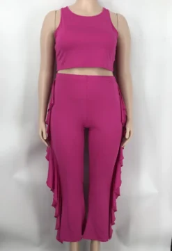 Fashion Women's Clothing Solid Color Tank Top Trousers Two-Piece Set 32 Fashion Women's Clothing Solid Color Tank Top Trousers Two-Piece Set -Plus Size Dresses Shop 132be29576c10e81