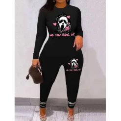 Plus Size Women Pink Skull Print Two-piece Set 14 Plus Size Women Pink Skull Print Two-piece Set -Plus Size Dresses Shop 132eabef97e068e2
