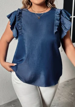 Summer Loose T-Shirt Ruffled Fashion Sleeveless Top Women -Plus Size Dresses Shop 13c72f4effe960ee