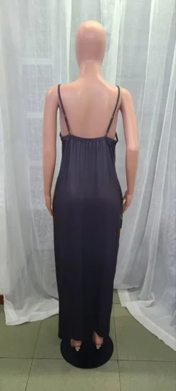 Plus Size Women Backless Strap Dress