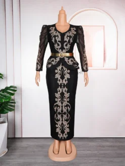 African Women's Plus Size Beaded V-Neck Dress 32 African Women's Plus Size Beaded V-Neck Dress -Plus Size Dresses Shop 14b4f13f097c9d77