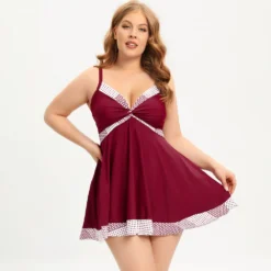 Plus Size Swimsuit Women'S Spa High Waist Swimming Dress Shorts Two Piece Set -Plus Size Dresses Shop 1530f956ae970fa9