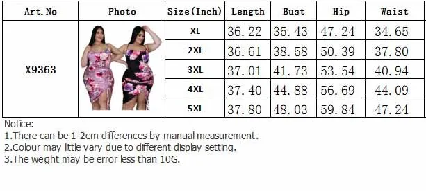 Plus Size Women Printed Sling Bodycon Dress 11 Plus Size Women Printed Sling Bodycon Dress - Image 9