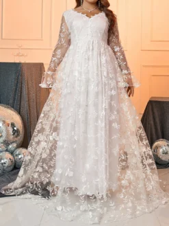 Plus Size Women Dress Elegant Mesh Dress -Plus Size Dresses Shop 1637c88d5f26cd62