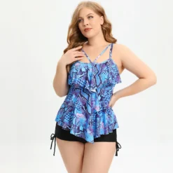 Plus Size Swimsuit Women'S Ruffle Two Pieces Swimming Top And Shorts Two Piece Set 34 Plus Size Swimsuit Women'S Ruffle Two Pieces Swimming Top And Shorts Two Piece Set -Plus Size Dresses Shop 1666ee884f1ca048