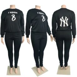 Plus Size Women's Solid Color Print Plus Size Two Piece Set -Plus Size Dresses Shop 1682ef211a6478b6