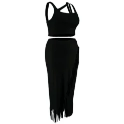Plus Size Women's Tassel Irregular Sleeveless Two Piece Skirt Set 27 Plus Size Women's Tassel Irregular Sleeveless Two Piece Skirt Set -Plus Size Dresses Shop 186ed9943df357c2