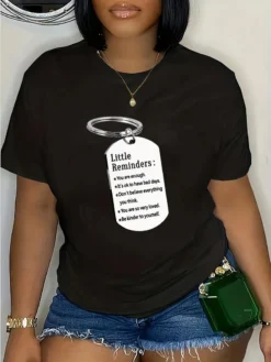 Fashion Style Trendy Pattern Printed Pattern Summer Plus Size Women's Short Sleeve T-Shirt -Plus Size Dresses Shop 18bcc312bbcf46fe