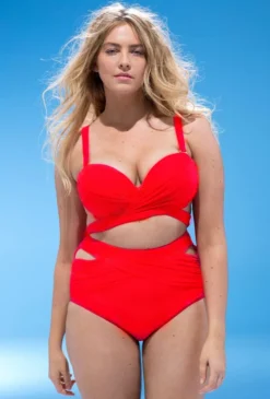 Plus Size Women Solid Mesh Two Pieces Swimwear -Plus Size Dresses Shop 18eaea83edee1e52