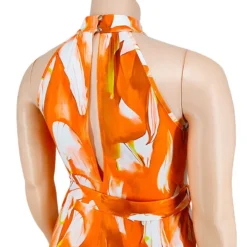 Plus Size Women Holidays Casual Print Sleeveless Jumpsuit -Plus Size Dresses Shop 19f991354ca2fe96