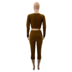 Autumn And Winter Plus Size Women's Solid Color Long Sleeve 7-Point Pants Sexy Casual Two Piece Set 26 Autumn And Winter Plus Size Women's Solid Color Long Sleeve 7-Point Pants Sexy Casual Two Piece Set -Plus Size Dresses Shop 1a382a407b1e2c9e