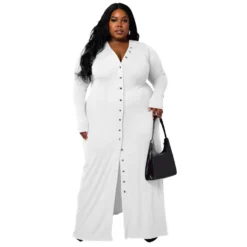 Plus Size Women Long Sleeve Ribbed Slit Dress 23 Plus Size Women Long Sleeve Ribbed Slit Dress -Plus Size Dresses Shop 1a546c0dc7111a9f