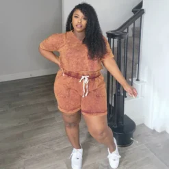 Plus Size Women Print Stretch Short Sleeve Top And Shorts Casual Two Piece Set 17 Plus Size Women Print Stretch Short Sleeve Top And Shorts Casual Two Piece Set -Plus Size Dresses Shop 1ac59fce1e1b2e93