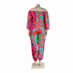 Sexy Slim Low Back Crochet Print Plus Size Jumpsuit -Plus Size Dresses Shop 1bc2cced38ba2a41