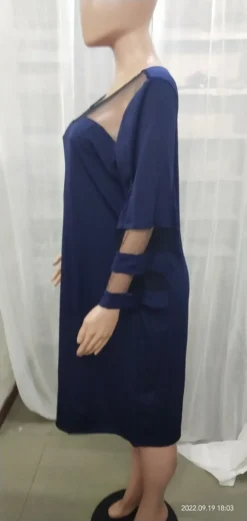 Mesh Patchwork Plus Size Women's Bodycon Dress -Plus Size Dresses Shop 1bfe294a0421fda3