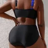 Plus Size Women Color Block Two Pieces Swimwear -Plus Size Dresses Shop 1c76de291903fd99