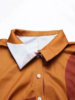 Summer Plus Size Turndown Collar Loose One-Piece Irregular Print Sexy Jumpsuit -Plus Size Dresses Shop 1d140d42f1b3b6e6