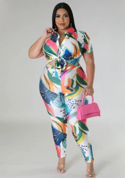 Plus Size Women's Printed Summer Short Sleeve Shirt Trousers Fashion Casual Two Piece Set 41 Plus Size Women's Printed Summer Short Sleeve Shirt Trousers Fashion Casual Two Piece Set -Plus Size Dresses Shop 1da10056a67d9401