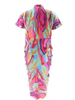 Plus Size Short Sleeve Button Printed Shirt Dress 15 Plus Size Short Sleeve Button Printed Shirt Dress -Plus Size Dresses Shop 1dc5a2f8af733046