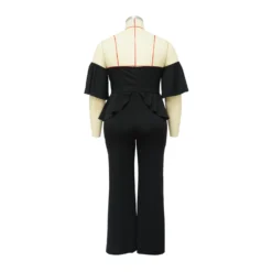 Women'S Sexy Off-Shoulder Short-Sleeve Wide-Leg Jumpsuit -Plus Size Dresses Shop 1de5d4864b3e05fd