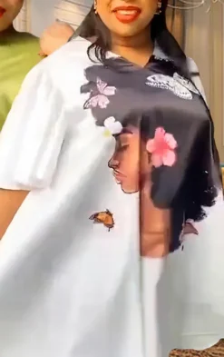 Women Loose Print Top