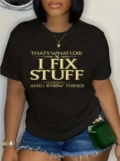 Fashion Style Trendy Pattern Printed Pattern Summer Plus Size Women's Short Sleeve T-Shirt -Plus Size Dresses Shop 1faa615e8171a629