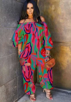 Sexy Slim Low Back Crochet Print Plus Size Jumpsuit -Plus Size Dresses Shop 1fc708c72fc35ce5