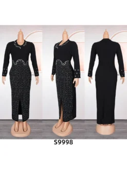 Africa Plus Size Women's Beaded V-Neck Bodycon Chic Elegant Dress 24 Africa Plus Size Women's Beaded V-Neck Bodycon Chic Elegant Dress -Plus Size Dresses Shop 219eaa6bb2072dc3