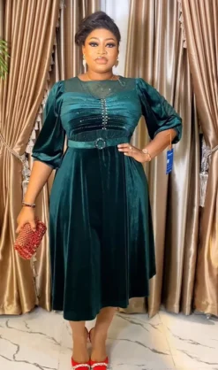 Africa Plus Size Spring And Winter Chic Beaded Evening Dress -Plus Size Dresses Shop 2290b7e412fee206