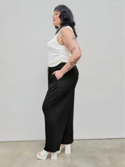 Plus Size Women's Autumn And Winter Elastic Waist Casual Versatile Drawstring High Waist Straight Pants -Plus Size Dresses Shop 22abc14b4577018b