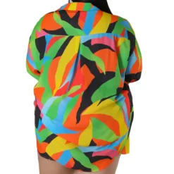 Spring Print Turndown Collar Plus Size Shirt Shorts Casual Ladies Two Piece Set -Plus Size Dresses Shop 2302a34ef25aa6a4